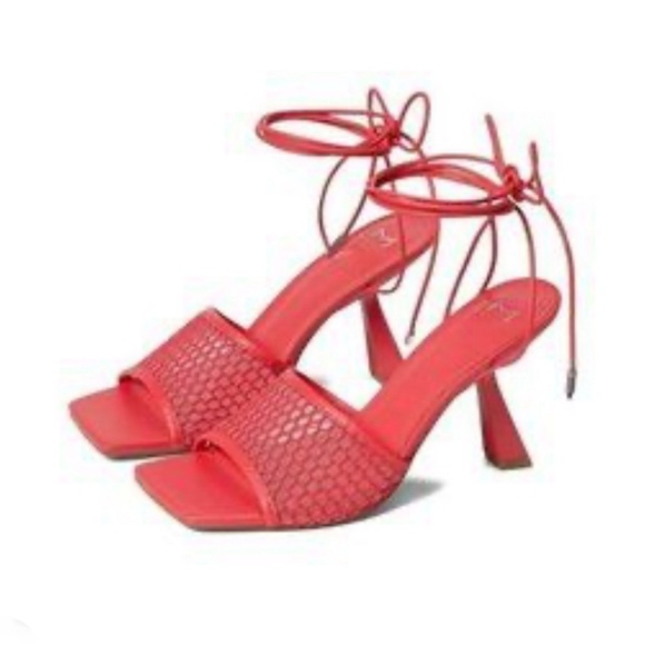 MARC FISHER $159 Women’s Dallyn Ankle Tie Sandal Pink Heel Shoes Size 6.5 M New - Picture 2 of 6